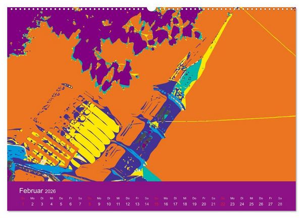 Produktbild: WIEN popartig (hochwertiger Premium Wandkalender 2026 DIN A2 quer), Kunstdruck in Hochglanz