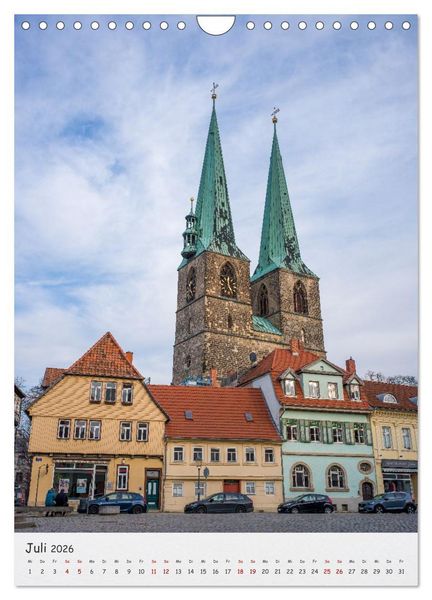 Produktbild: Quedlinburg - Welterbestadt und Tor zum Harz (Wandkalender 2026 DIN A4 hoch), CALVENDO Monatskalender