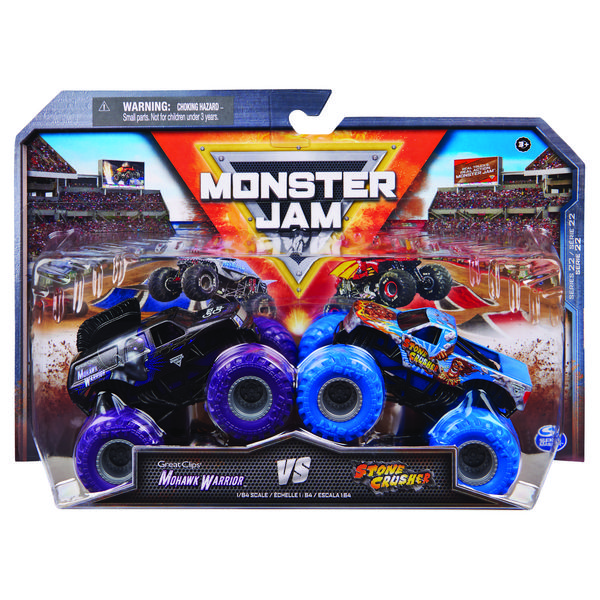 Produktbild: Monster Jam Original Monster Jam Zweier-Pack mit authentischen Monster Trucks im Ma&szlig;stab 1:64 (Sortierung mit verschiedenen Designs, Zufallsauswahl)
