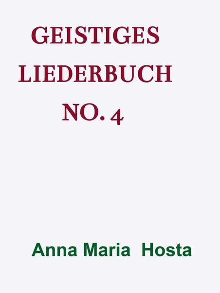 Produktbild: Geistiges Liederbuch No. 4