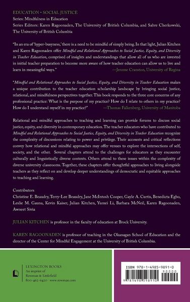 Produktbild: Mindful and Relational Approaches to Social Justice, Equity, and Diversity in Teacher Education