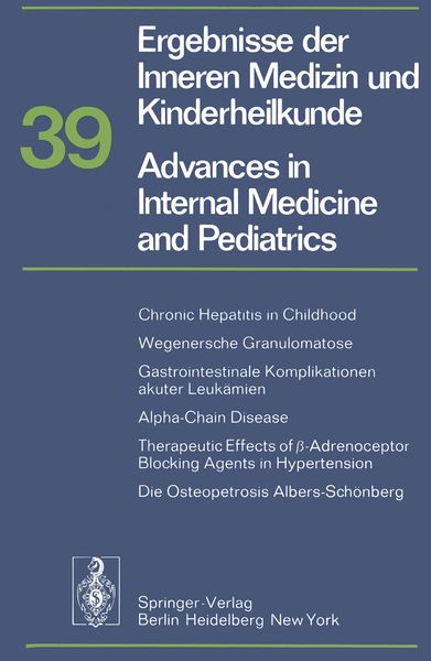 Ergebnisse der Inneren Medizin und Kinderheilkunde/Advances in Internal Medicine and Pediatrics, Taschenbuch von P. Frick , G.-A. Harnack , G. A.