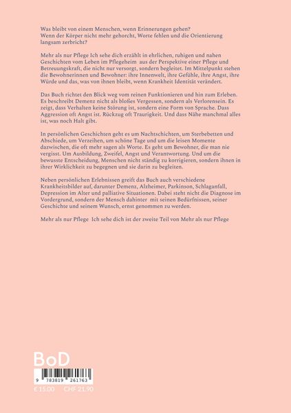Produktbild: Mehr als nur Pflege- Ich sehe Dich
