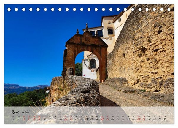 Produktbild: Ronda in Andalusien - Stadt auf einem Felsplateau (Tischkalender 2026 DIN A5 quer), CALVENDO Monatskalender