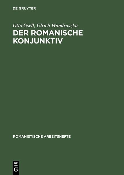 Produktbild: Der romanische Konjunktiv