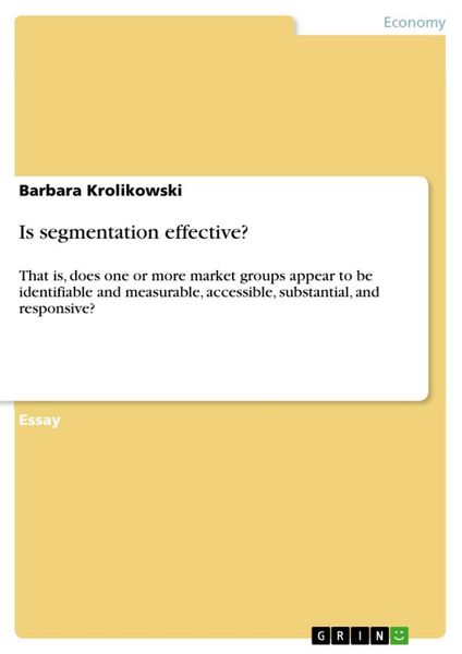 Produktbild: Is segmentation effective?