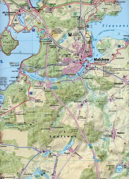 Produktbild: Rad- und Wanderkarte M&uuml;ritz und Plauer See