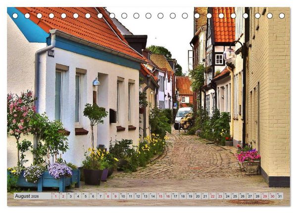 Produktbild: Eckernf&ouml;rde. Eichh&ouml;rnchen im Wappen - das Meer vor der T&uuml;r (Tischkalender 2026 DIN A5 quer), CALVENDO Monatskalender