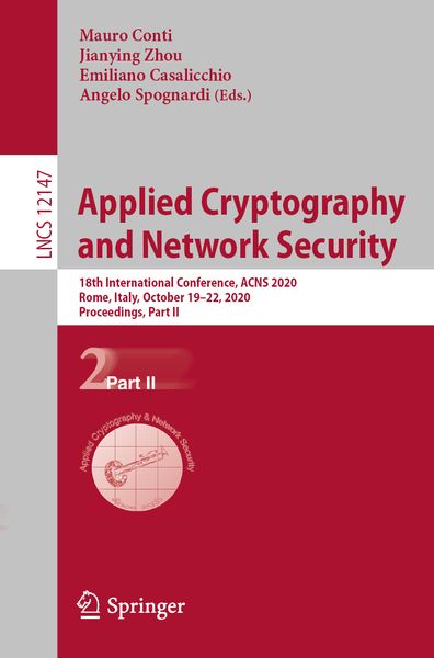Produktbild: Applied Cryptography and Network Security