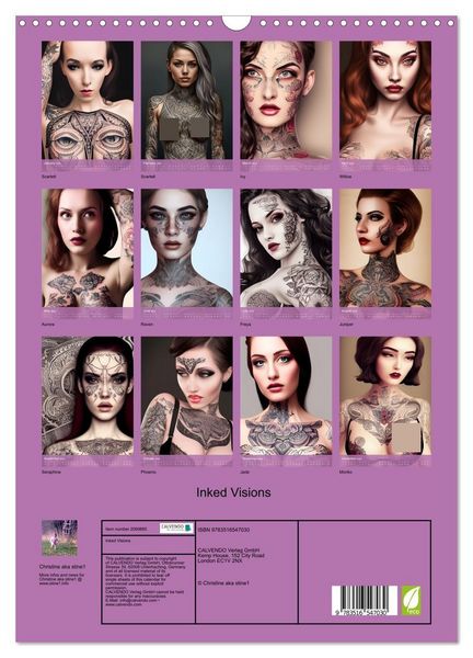 Produktbild: Inked Visions (Wall Calendar 2026 DIN A3 portrait), CALVENDO 12 Month Wall Calendar