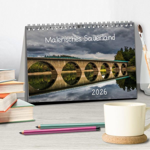 Produktbild: Malerisches Sauerland (Tischkalender 2026 DIN A5 quer), CALVENDO Monatskalender