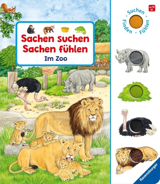 Sachen suchen, Sachen fühlen: Im Zoo: Suchen, finden, fühlen, Gebundene Ausgabe von Frauke Nahrgang, Ravensburger Verlag GmbH