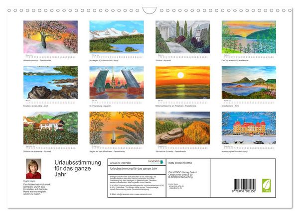 Produktbild: Urlaubsstimmung f&uuml;r das ganze Jahr (Wandkalender 2026 DIN A3 quer), CALVENDO Monatskalender
