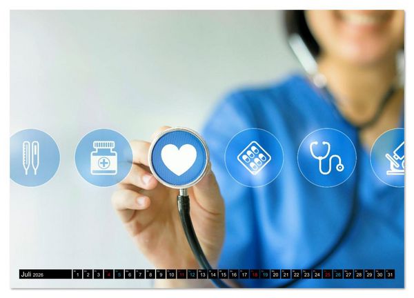Produktbild: Im Dienst der Gesundheit - Krankenpflege (hochwertiger Premium Wandkalender 2026 DIN A2 quer), Kunstdruck in Hochglanz