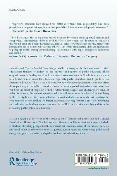 Produktbild: Education and Hope in Troubled Times