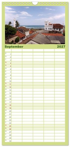 Produktbild: Familienplaner 2027 - Sri Lanka mit 5 Spalten (Wandkalender, 21 x 45 cm) CALVENDO