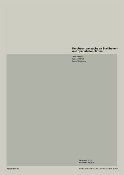 Produktbild: Durchstanzversuche an Stahlbeton- und Spannbetonplatten