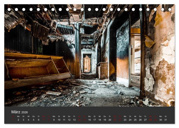 Produktbild: Verlassene Orte - Ein Lost Places Kalender (Tischkalender 2026 DIN A5 quer), CALVENDO Monatskalender