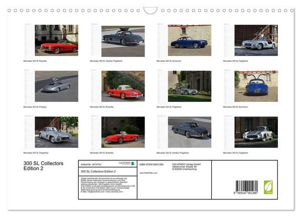 Produktbild: 300 SL Collectors Edition 2 (Wandkalender 2026 DIN A3 quer), CALVENDO Monatskalender