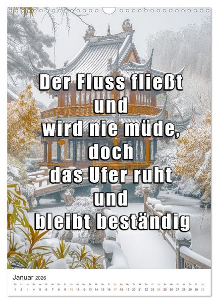 Produktbild: Zen Garten - Wo Natur und Geist in Einklang sind (Wandkalender 2026 DIN A3 hoch), CALVENDO Monatskalender