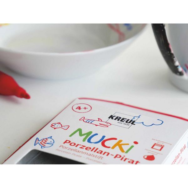 Produktbild: KREUL MUCKI Porzellan-Pirat Porzellanmalstift 5er Set