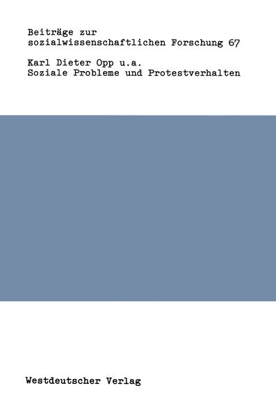 Produktbild: Soziale Probleme und Protestverhalten