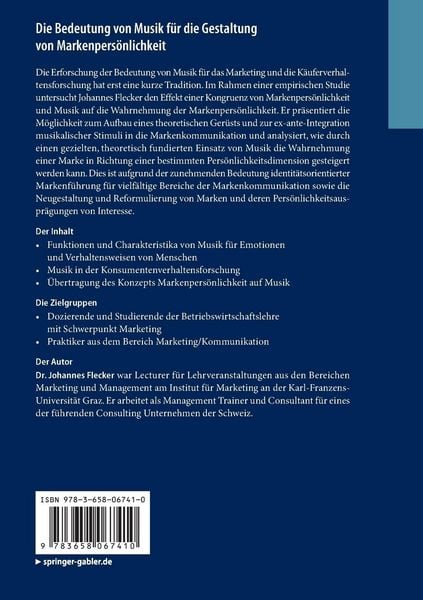 Produktbild: Die Bedeutung von Musik f&uuml;r die Gestaltung von Markenpers&ouml;nlichkeit