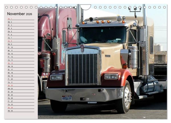 Produktbild: US-Trucks. Faszination Langhauber (Wandkalender 2026 DIN A4 quer), CALVENDO Monatskalender