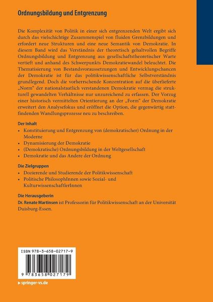 Produktbild: Ordnungsbildung und Entgrenzung