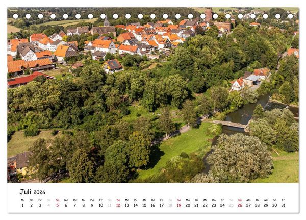 Fotogenes Nordhessen (Tischkalender 2026 DIN A5 quer), CALVENDO Monatskalender