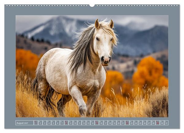 Produktbild: Mustangs. Pferde in ihrer wildesten Sch&ouml;nheit (Wandkalender 2027 DIN A2 quer), CALVENDO Monatskalender