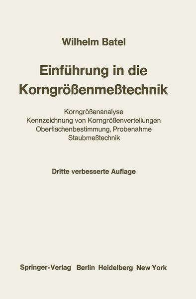 Produktbild: Einf&uuml;hrung in die Korngr&ouml;&szlig;enme&szlig;technik