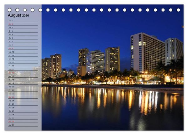 Produktbild: Land of Aloha - Hawaii Monatsplaner (Tischkalender 2026 DIN A5 quer), CALVENDO Monatskalender