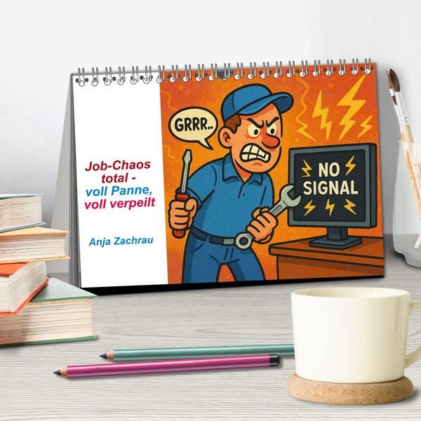 Produktbild: Job-Chaos total - voll Panne, voll verpeilt (Tischkalender 2026 DIN A5 quer), CALVENDO Monatskalender