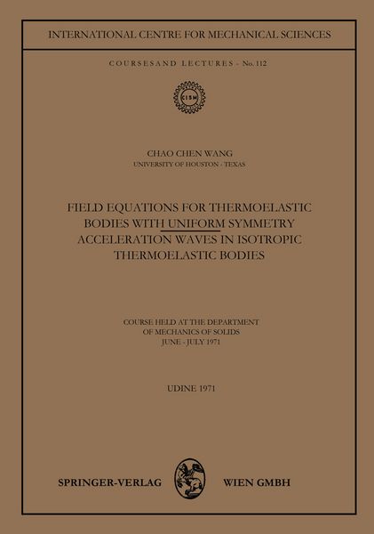 Produktbild: Field Equations for Thermoelastic Bodies with Uniform Symmetry