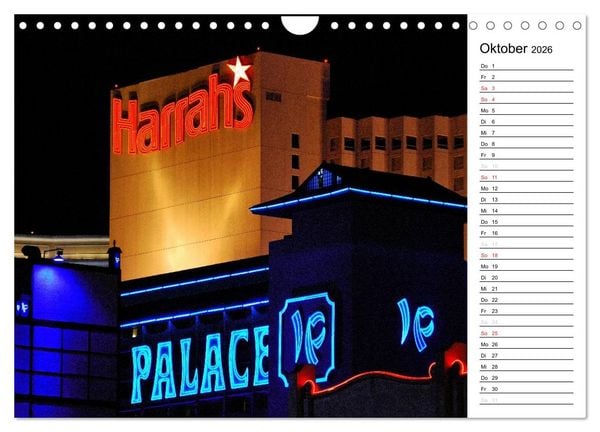 Produktbild: LAS VEGAS - by night (Wandkalender 2026 DIN A4 quer), CALVENDO Monatskalender