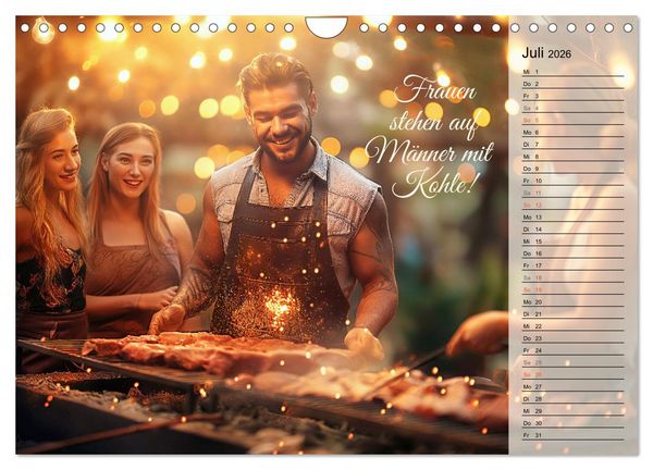 Produktbild: Lieblingshobby Grillen (Wandkalender 2026 DIN A4 quer), CALVENDO Monatskalender