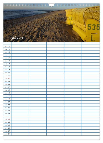 Produktbild: Meer Zeit f&uuml;r uns! (Wandkalender 2026 DIN A3 hoch), CALVENDO Monatskalender