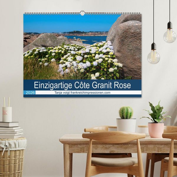 Produktbild: Einzigartige C&ocirc;te Granit Rose (Wandkalender 2026 DIN A2 quer), CALVENDO Monatskalender