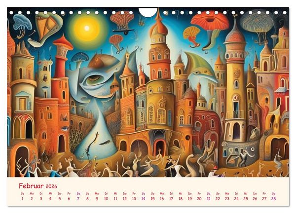 Produktbild: Absurdes Theater - In surrealen Traumwelten versinken (Wandkalender 2026 DIN A4 quer), CALVENDO Monatskalender