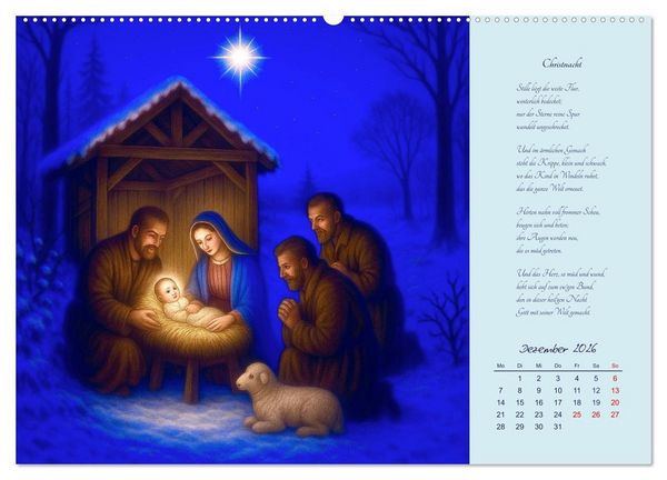 Produktbild: Gedichte. Die ber&uuml;hmtesten deutschsprachigen Verse (hochwertiger Premium Wandkalender 2026 DIN A2 quer), Kunstdruck in Hochglanz