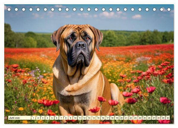 Produktbild: Molosser - Gigantischer Kuschelfaktor (Tischkalender 2026 DIN A5 quer), CALVENDO Monatskalender