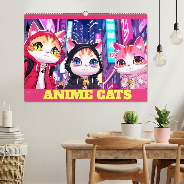 Produktbild: Anime Cats (Wandkalender 2026 DIN A2 quer), CALVENDO Monatskalender