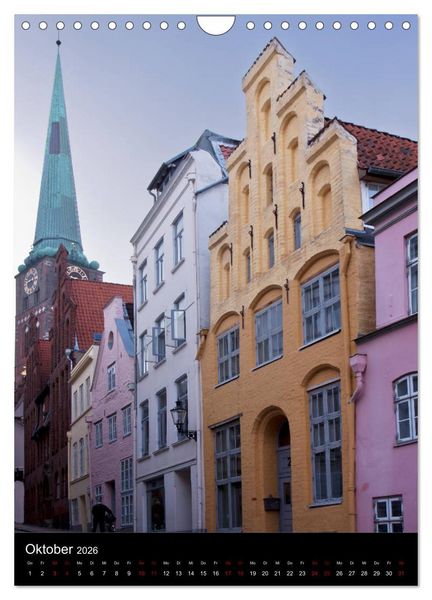 Produktbild: L&uuml;beck - Hansesch&ouml;nheit in Insellage (Wandkalender 2026 DIN A4 hoch), CALVENDO Monatskalender