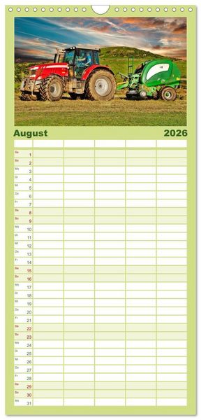Produktbild: Familienplaner 2026 - Landwirtschaft - die Zukunft ist digital mit 5 Spalten (Wandkalender, 21 x 45 cm) CALVENDO
