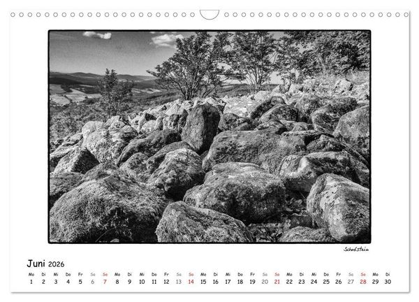 Produktbild: RH&Ouml;N SCHWARZ-WEISS (Wandkalender 2026 DIN A3 quer), CALVENDO Monatskalender