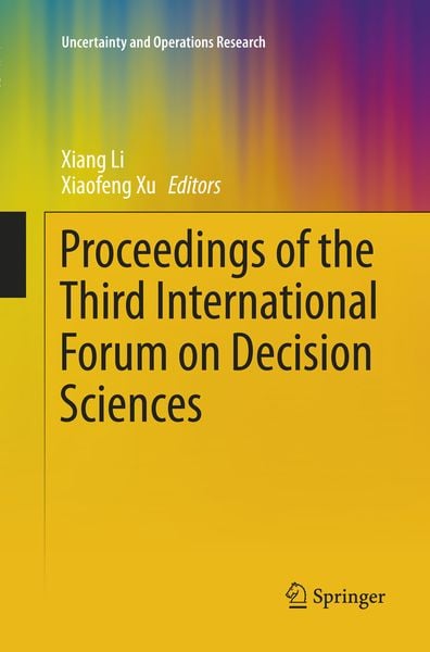 Produktbild: Proceedings of the Third International Forum on Decision Sciences