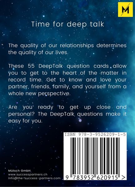 Produktbild: DeepTalk Gespr&auml;chsfragekarten (Pocket Size) ENGLISH Version