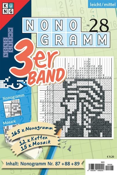 Nonogramm 3er-Band Nr. 28, Taschenbuch von Conceptis Puzzles, Keesing Schweiz AG, 978-3-905573-70-1