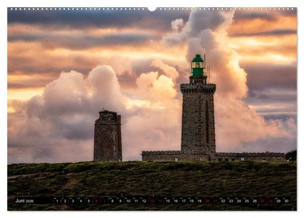 Produktbild: Normandie und Bretagne: Zwischen Leuchtt&uuml;rmen und felsigen K&uuml;sten (hochwertiger Premium Wandkalender 2026 DIN A2 quer), Kunstdruck in Hochglanz